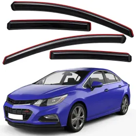 Wv194712 Lightronic In-channel Window Visors Sun Rain Guard Vent Shade For 2016-2019 Chevrolet Cruze