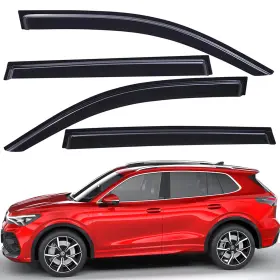 Wv82920 Lightronic Tape-on Window Visors Rain Guards Vent Shade For 2018-2024 Volkswagen Tiguan
