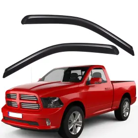 Wv92002 Lightronic For Dodge Ram 1500 2500 3500 Standard Cab Tape-on Window Vent Visor Rain Guards