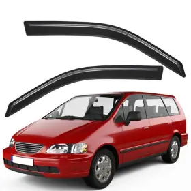 Wv92100 Lightronic Tape-on Window Visors Sun Rain Guards Vent Shade For 1999-2004 Honda Odyssey