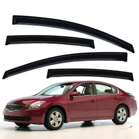 Wv94005 Lightronic Tape-on Window Visors Rain Guards Vent Shade For 2007-2012 Nissan Altima Sedan