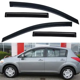 Wv94009 Lightronic Tape-on Window Visors For 2007-2012 Nissan Versa Hatchback/2007-2011 Sedan