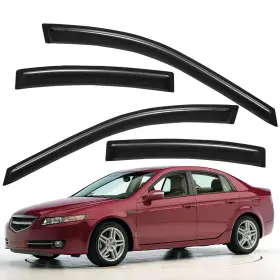 Wv94057 Lightronic Tape-on Smoke Window Visors Sun Rain Guards Vent Shade For 2004-2008 Acura Tl