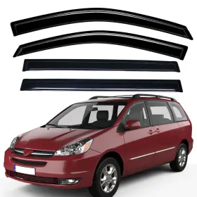 Wv94153 Lightronic For 2004-2009 Toyota Sienna Tape-on Window Visors Sun Rain Guards Vent Shade