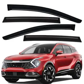 Wv94174 Lightronic Tape-on Smoke Window Visors Rain Guards Vent Shade For 2023-2025 Kia Sportage