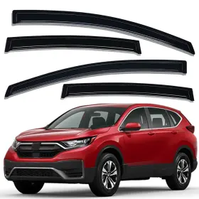 Wv94269 Lightronic Tape-on Window Visors Sun Rain Guards Vent Shade For 2017-2022 Honda Crv Cr-v