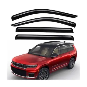 Wv94335 Lightronic Outside-mount Side Window Deflectors Visors Rain Guards Dark Smoke