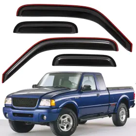 Wv94423 Lightronic Window Visor Rain Guards For 1999-2011 Ford Ranger Supercab With Fixed Rear