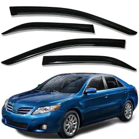 Wv94425 Lightronic Tape-on Window Visors Sun Rain Guards Vent Shade For 2007-2011 Toyota Camry