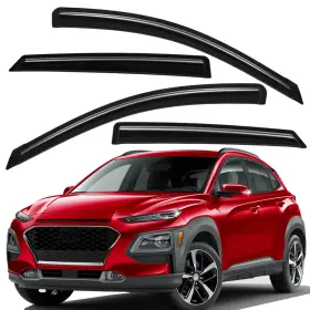 Wv94457 Lightronic Tape-on Smoke Window Visors Rain Guards Vent Shade For 2016-2021 Hyundai Tucson