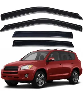 Lightronic Wv94608 Window Visor Rain Guards Dark Smoke 4pc 2006-2012 Toyota Rav4