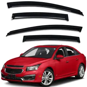 Wv94611 Lightronic Tape-on Window Visor Rain Guard For 2011-2015 Chevrolet Cruze/2016 Cruze Limited