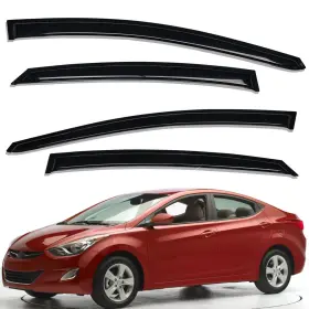 Wv94615 Lightronic Tape-on Window Visors Rain Guards Vent Shade For 2011-2016 Hyundai Elantra Sedan