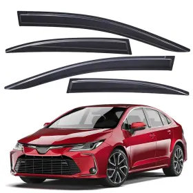 Wv94718-mub Lightronic For 20-25 Toyota Corolla Sedan Tape-on Window Visor Rain Guards Wind Deflectors