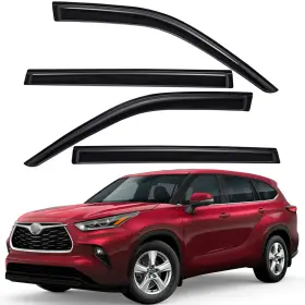 Wv94739 Lightronic Tape-on Window Visors Sun Rain Guards Vent Shade For 2020-2025 Toyota Highlander