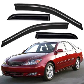 Wv94856 Lightronic Tape-on Window Visors Sun Rain Wind Guards Vent Shade For 1997-2001 Toyota Camry