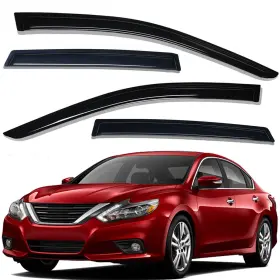 Wv94861 Lightronic Tape-on Window Visor Sun Rain Guard Vent Shade For 2013-2018 Nissan Altima Sedan
