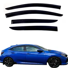Likdikdik 414747455993 Tape On Window Visor Compatible With 2016-2021 Honda Civic Hatchback Side Ve
