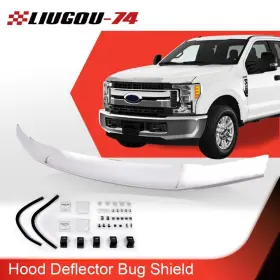 Big54007 Liugou74 Hood Deflector Bug Shield Protector Chrome Fit For 2017-2020 Ford F250 F350 New