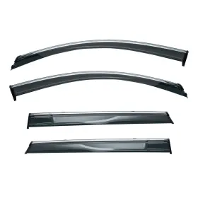 Llpta-00008 Llpta 4x Jdm Vent Window Visors For 2017-2022 Rogue Sport Smoke Tint With Chrome Trim