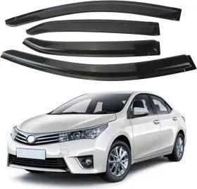 94989 Longkees Visor Rain Guard Deflectors For Toyota Corolla 2014-2018