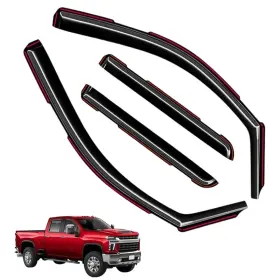 B0fd9v64hg Longkees In-channel Window Visors Rain Guards Fit 2500hd/3500hd 2020-2025 Crew Cab