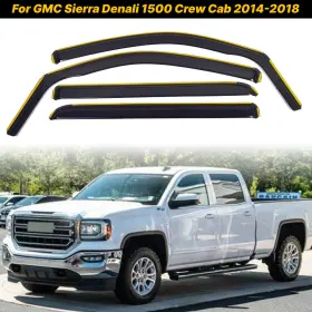 Hy006718 Mag For 2014-2018 Chevry Silverado 1500 Crewcab Rain Guard Wind Deflector In-channel