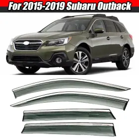 Hy007681 Mag For 15-19 Subaru Outback Chrome Trim Weather Shield Rain Guard Wind Deflector Hy007681 Mag For 15-19 Subaru Outback Chrome Trim Weather Shield Rain Guard Wind Deflector