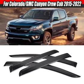 Hy010565 Mag 4pcs Tape-on Rain Guard Window Visor For Colorado/gmc Canyon Crew Cab 2015-2022