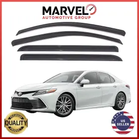 Mvcam18 Marvel Automotive Group For Toyota Camry 2018-2024 Black Window Vent Visor Rain Guards Deflectors