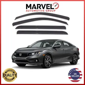 Mvciv17 Marvel Automotive Group For Honda Civic 2016-2021 Window Vent Visor Rain Guards Deflectors