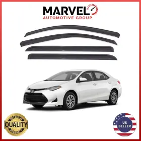 Mvco14 Marvel Automotive Group For Toyota Corolla 2014-2018 Black Window Vent Visor Rain Guard Deflectors