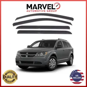 Mvjou10 Marvel Automotive Group For Dodge Journey 2009-2020 Black Window Vent Visor Rain Guards Deflectors