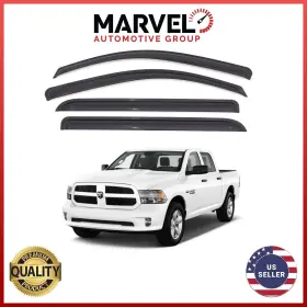 Mvram09 Marvel Automotive Group For Ram 1500 Crew Cab 2009-2018 Window Visor Rain Guard Deflectors