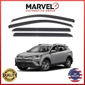 Mvrav13 Marvel Automotive Group For Toyota Rav4 2013-2018 Black Window Sun Vent Visor Rain Guard Deflector