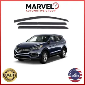 Mvsan13 Marvel Automotive Group For Hyundai Santa Fe 2013-2018 Black Window Visor Rain Guard Deflectors