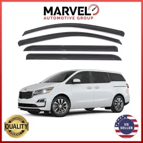 Mvsed15 Marvel Automotive Group For Kia Sedona Carnival 2021-2025 Black Window Visor Rain Guard Deflectors