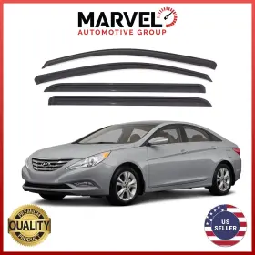 Mvson11 Marvel Automotive Group For Hyundai Sonata 2011-2014 Black Window Vent Visor Rain Guard Deflectors