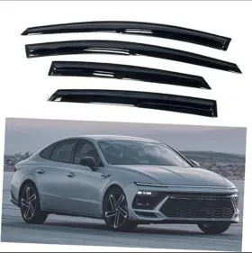 Mvson20 Marvel Automotive Group For Hyundai Sonata 2020-2024 Black Window Vent Visor Rain Guard Deflectors