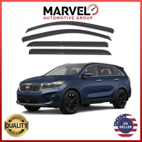 Mvsore16 Marvel Automotive Group For Kia Sorento 2016-2020 Black Window Sun Vent Visor Rain Guard Deflector