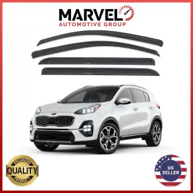 Mvspo17 Marvel Automotive Group For Kia Sportage 2017-2022 Black Window Vent Visor Rain Guards Deflectors