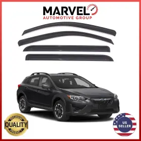Mvtrek18 Marvel Automotive Group For Subaru Crosstrek 2018-2023 Black Window Visor Rain Guard Deflectors
