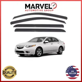 Mvtsx09 Marvel Automotive Group For Acura Tsx 2009-2014 Black Window Sun Vent Visor Rain Guards Deflectors