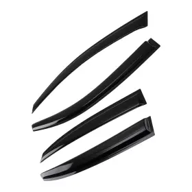 Maxpeedingrods 394q5j 4pc Window Visors Rain Guards Wind Kit For Kia Rio 2018-2023 Black Tinted Set