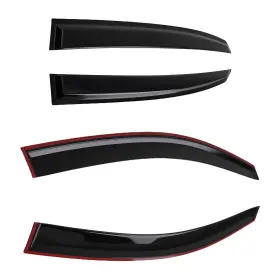 6vches Maxpeedingrods 4pc Window Visors Rain Guards Side Wind Deflectors For Kia Rio 2018-2023 Black