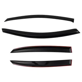 Ekv7ut Maxpeedingrods Window Visor Rain Guards Complete Set For Kia Rio 2018-2023 Black Tinted