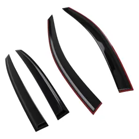 Maxpeedingrods Ibvy5j 4pc Window Visors Rain Guards Wind Kit For Kia Rio 2018-2023 Sedan Black Set