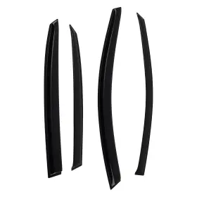 Maxpeedingrods Zkul8c 4pc Side Window Visors Rain Guards Kit Set For Kia Rio 2018-2023 Black Tinted