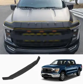 Bap322196 Maxzina Hood Protector Compatible With 2021-2024 Ford F150 Shield Tpe Deflecto
