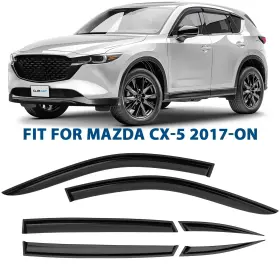 517141 Mazda Rain Guards Vent Visors Shade For 2017-2025 Cx-5 Shatterproof